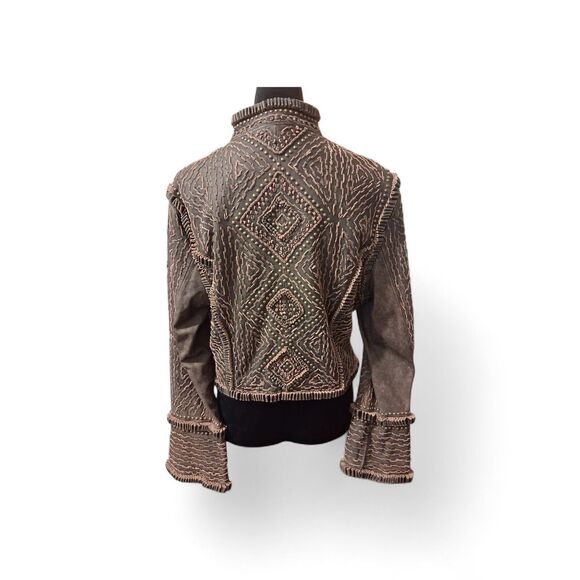 Double D Ranch Anasazi Leather Jacket Large Limited Edition Western Unique Rare - Picture 9 of 9